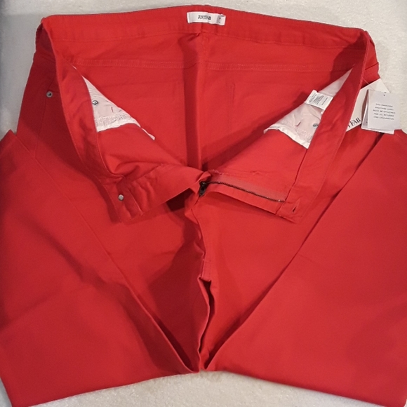 🆕️JustFab Ankle Jeans. Women's Plus Size: Waist 22Wx24 Inseam - Picture 5 of 8